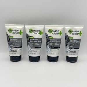 NEW (Lot of 4) GARNIER SkinActive Blackhead Eliminating Scrub Charcoal FREE SHIP